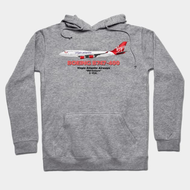 Boeing B747-400 - Virgin Atlantic Airways "Old Colours" Hoodie by TheArtofFlying